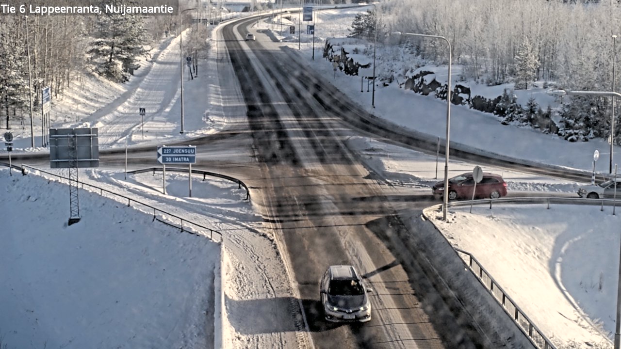 Weather Camera Image Road 6 Lappeenranta, Nuijamaantie, Lappeenranta, Etelä-Karjala