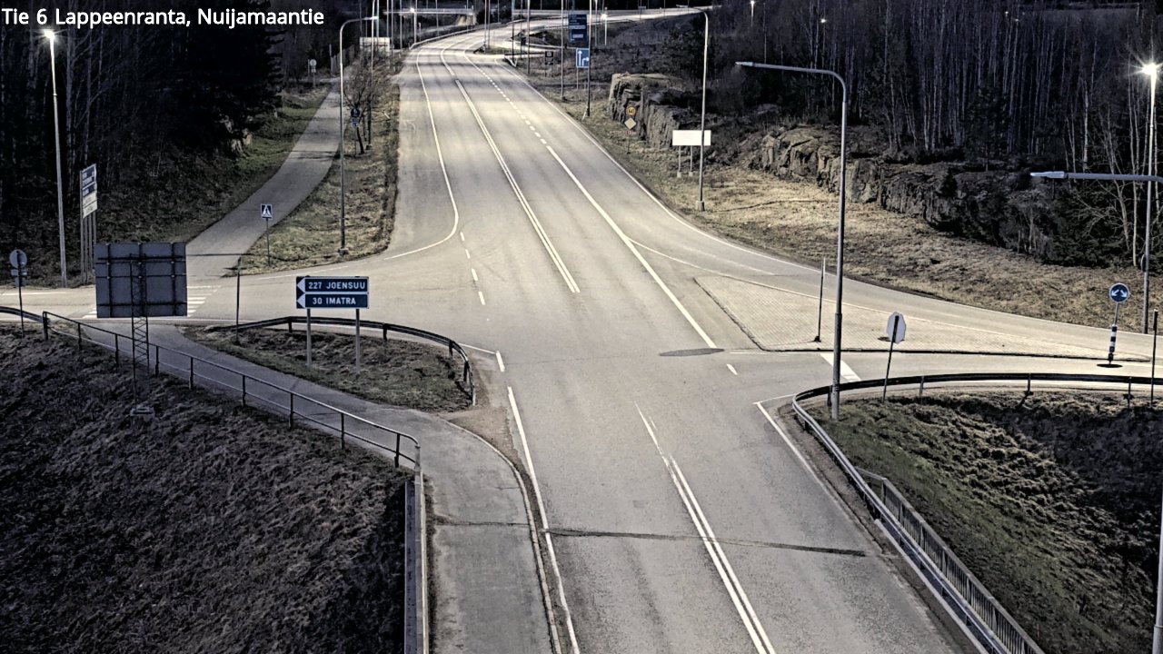 Weather Camera Image Road 6 Lappeenranta, Nuijamaantie, Lappeenranta, Etelä-Karjala