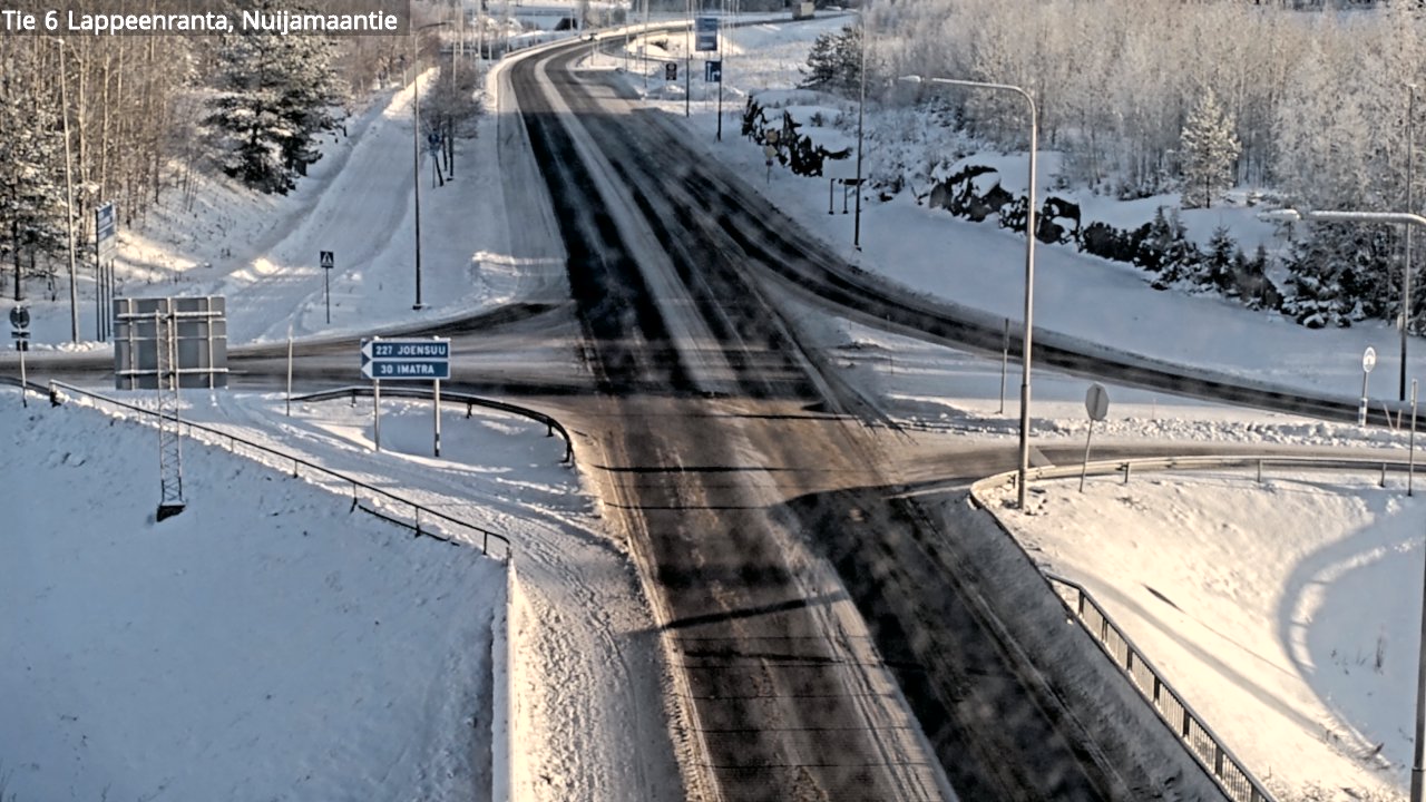 Weather Camera Image Road 6 Lappeenranta, Nuijamaantie, Lappeenranta, Etelä-Karjala