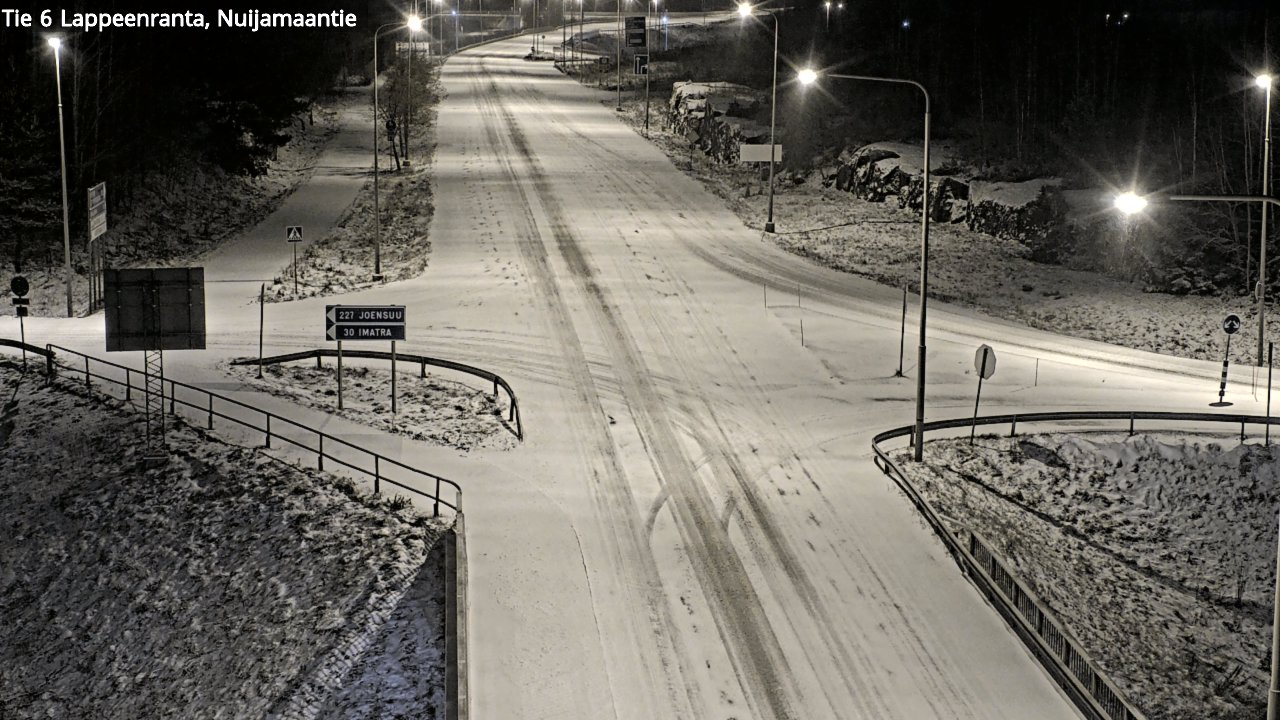 Weather Camera Image Väg 6 Villmanstrand, Nuijamaantie, Lappeenranta, Etelä-Karjala