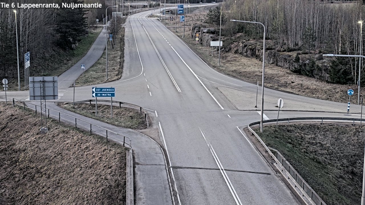 Weather Camera Image Road 6 Lappeenranta, Nuijamaantie, Lappeenranta, Etelä-Karjala