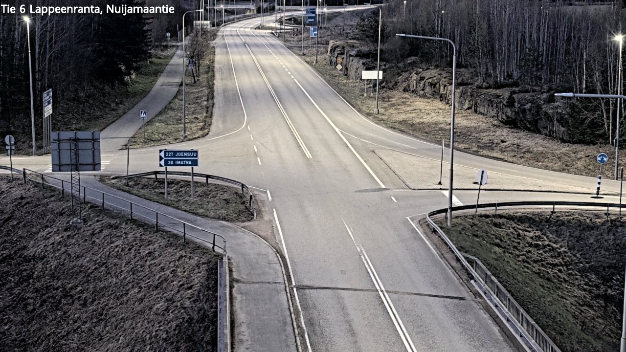 Weather Camera Image Road 6 Lappeenranta, Nuijamaantie, Lappeenranta, Etelä-Karjala