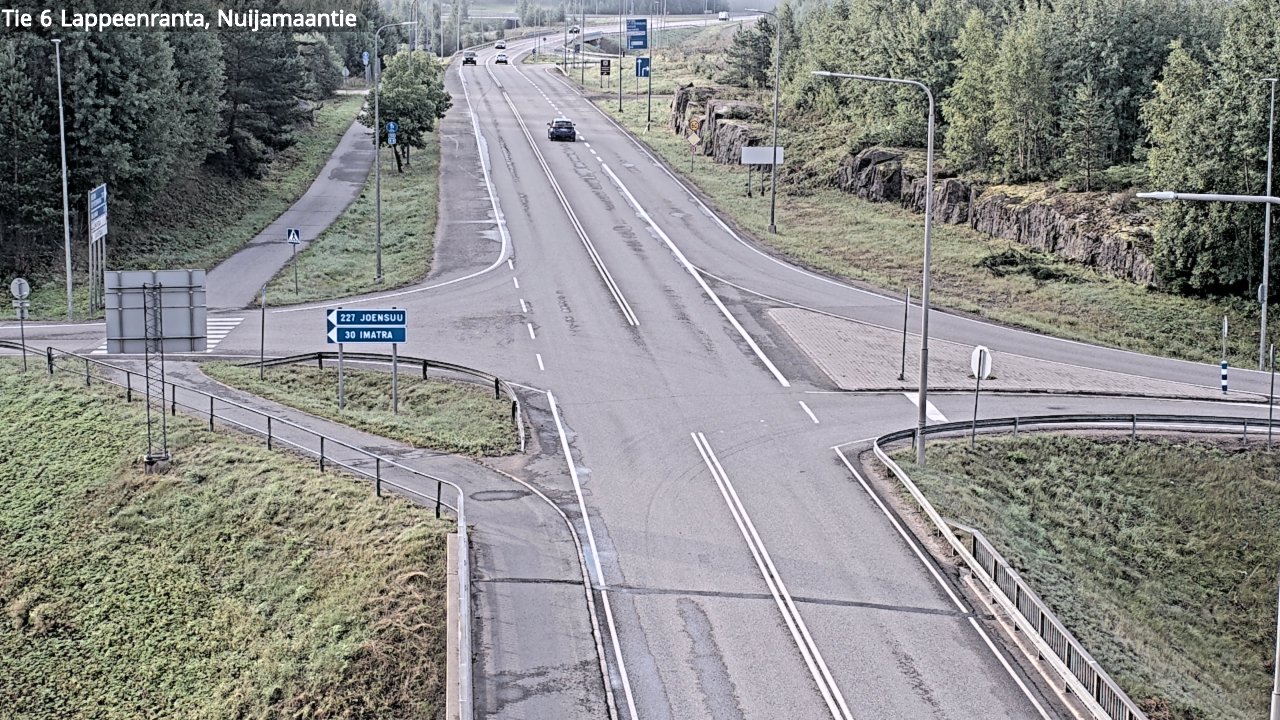 Weather Camera Image Road 6 Lappeenranta, Nuijamaantie, Lappeenranta, Etelä-Karjala