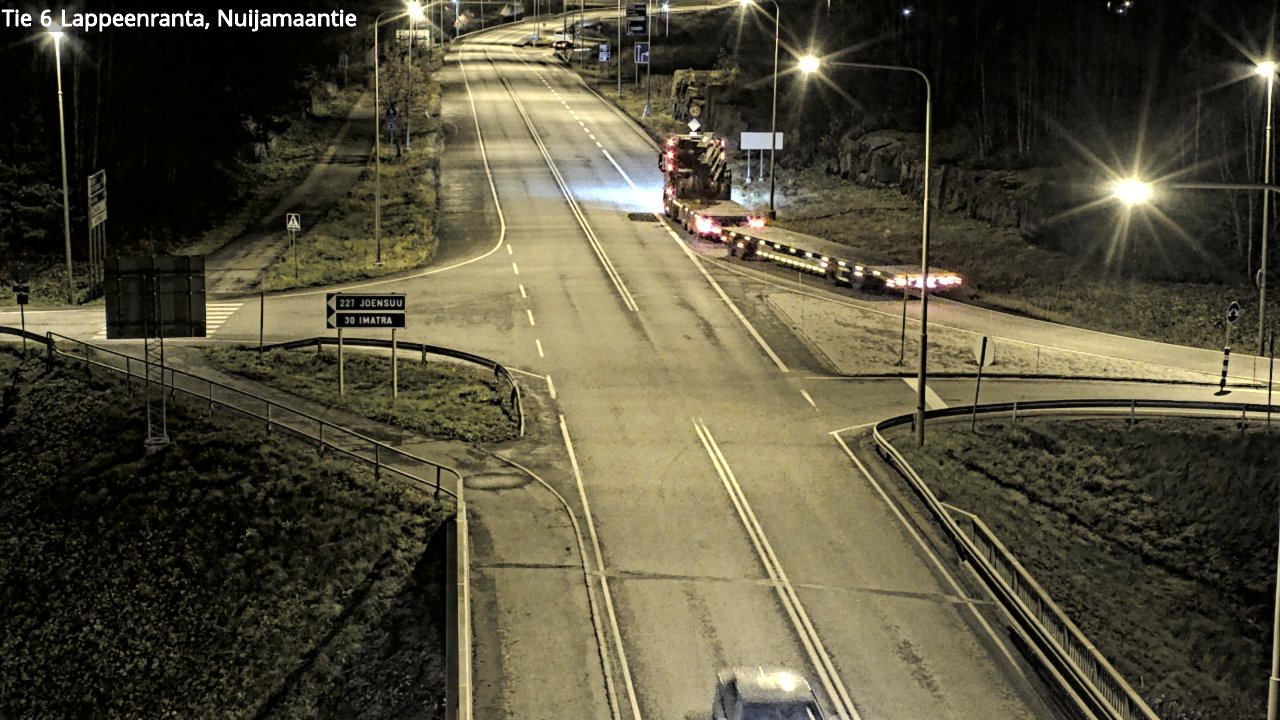 Weather Camera Image Väg 6 Villmanstrand, Nuijamaantie, Lappeenranta, Etelä-Karjala