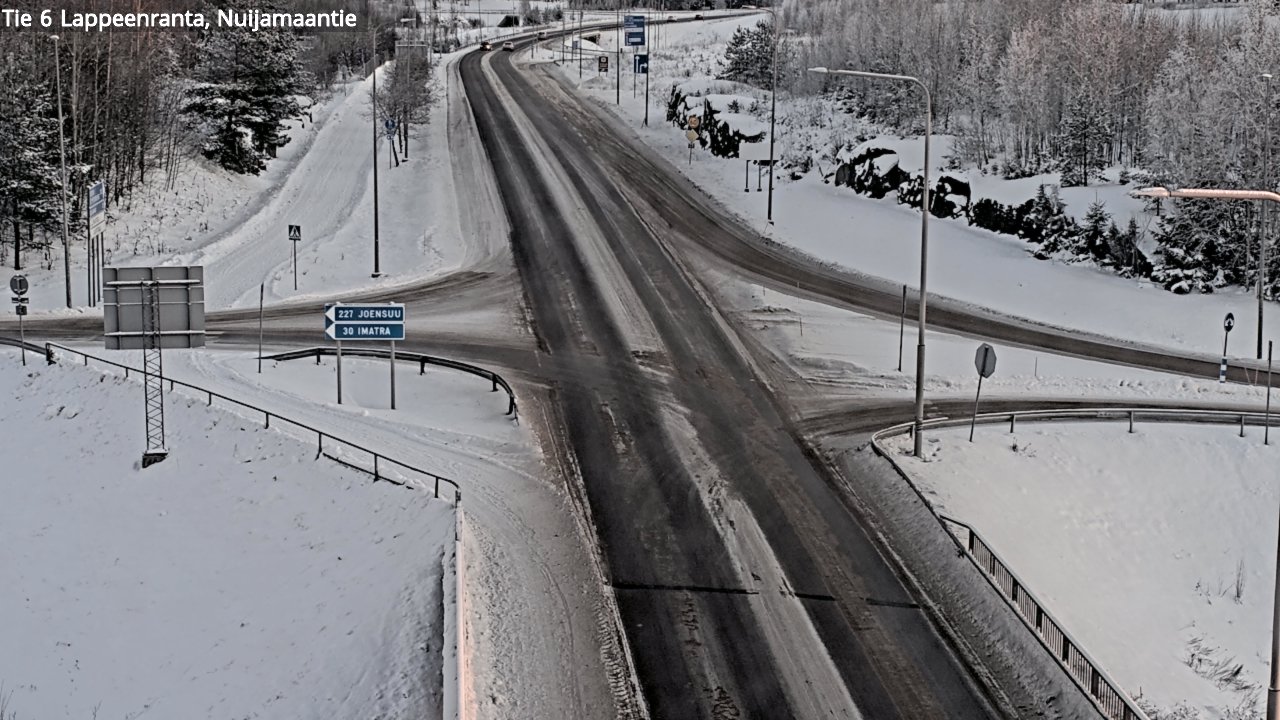 Weather Camera Image Väg 6 Villmanstrand, Nuijamaantie, Lappeenranta, Etelä-Karjala