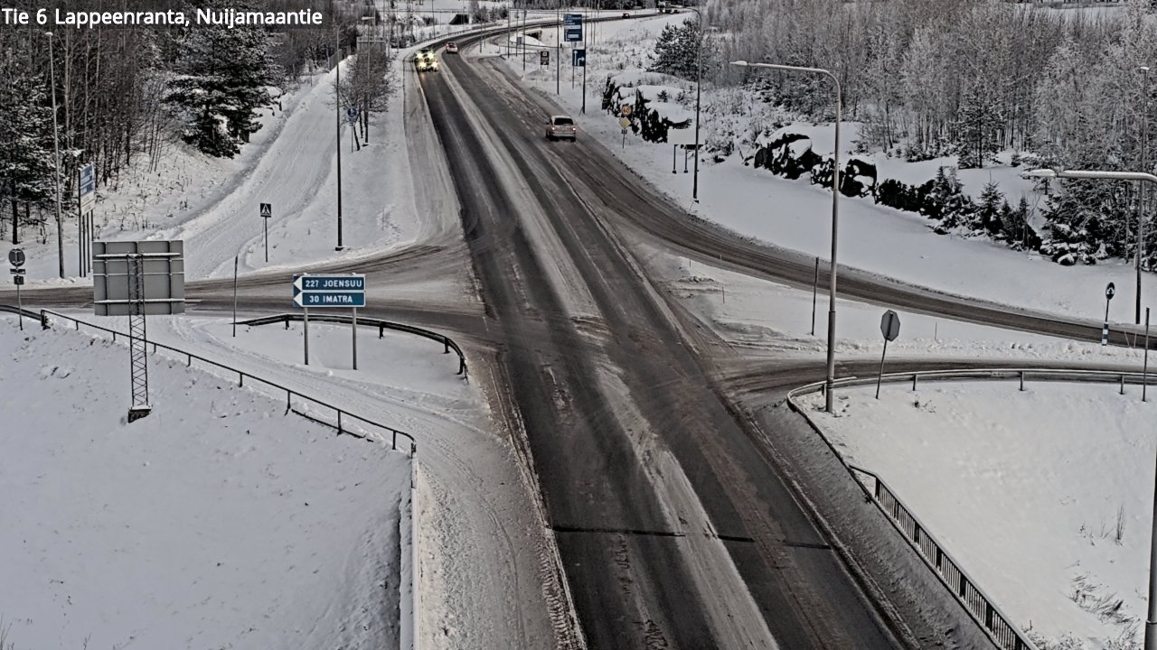 Weather Camera Image Väg 6 Villmanstrand, Nuijamaantie, Lappeenranta, Etelä-Karjala