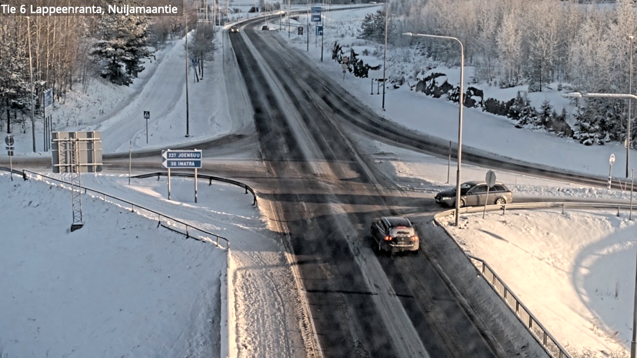 Weather Camera Image Väg 6 Villmanstrand, Nuijamaantie, Lappeenranta, Etelä-Karjala