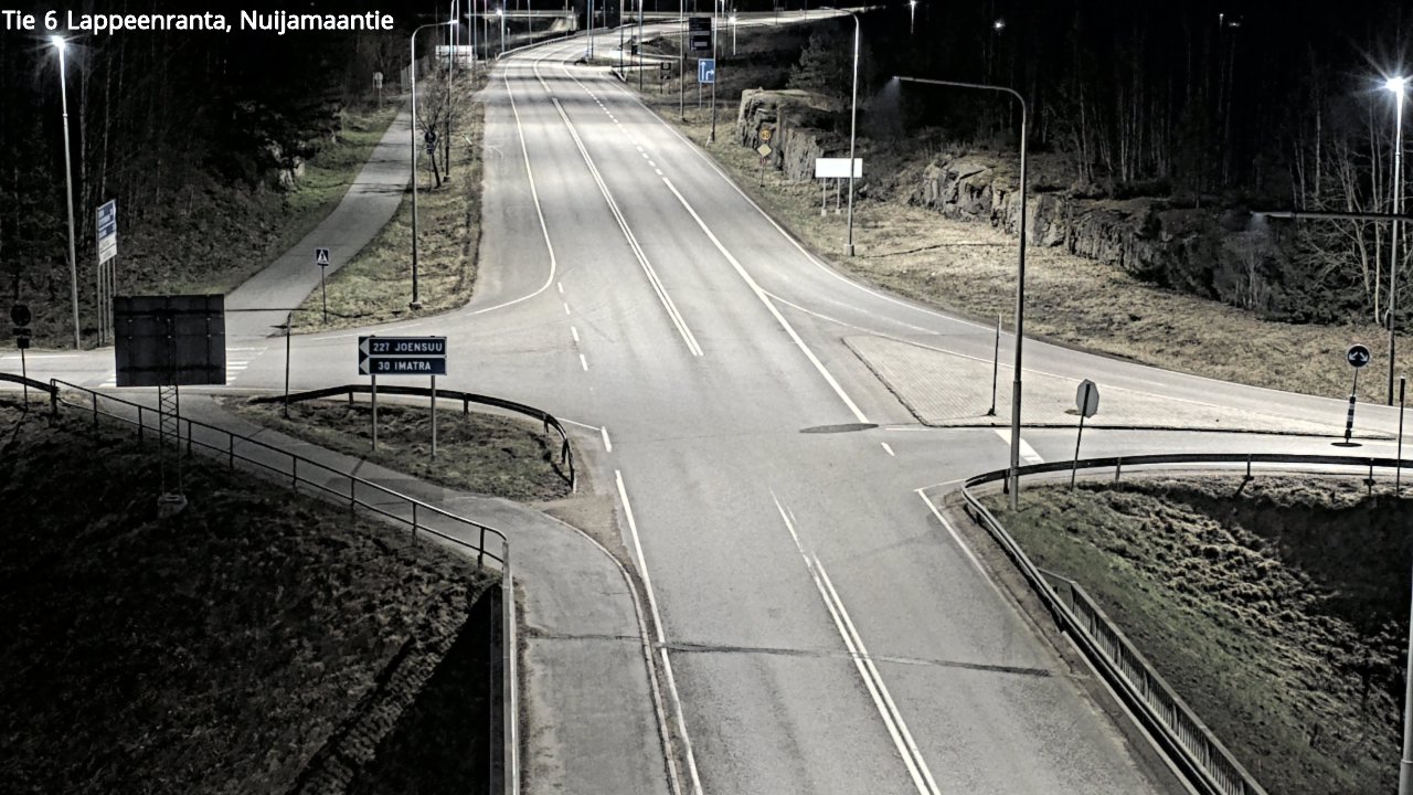 Weather Camera Image Road 6 Lappeenranta, Nuijamaantie, Lappeenranta, Etelä-Karjala