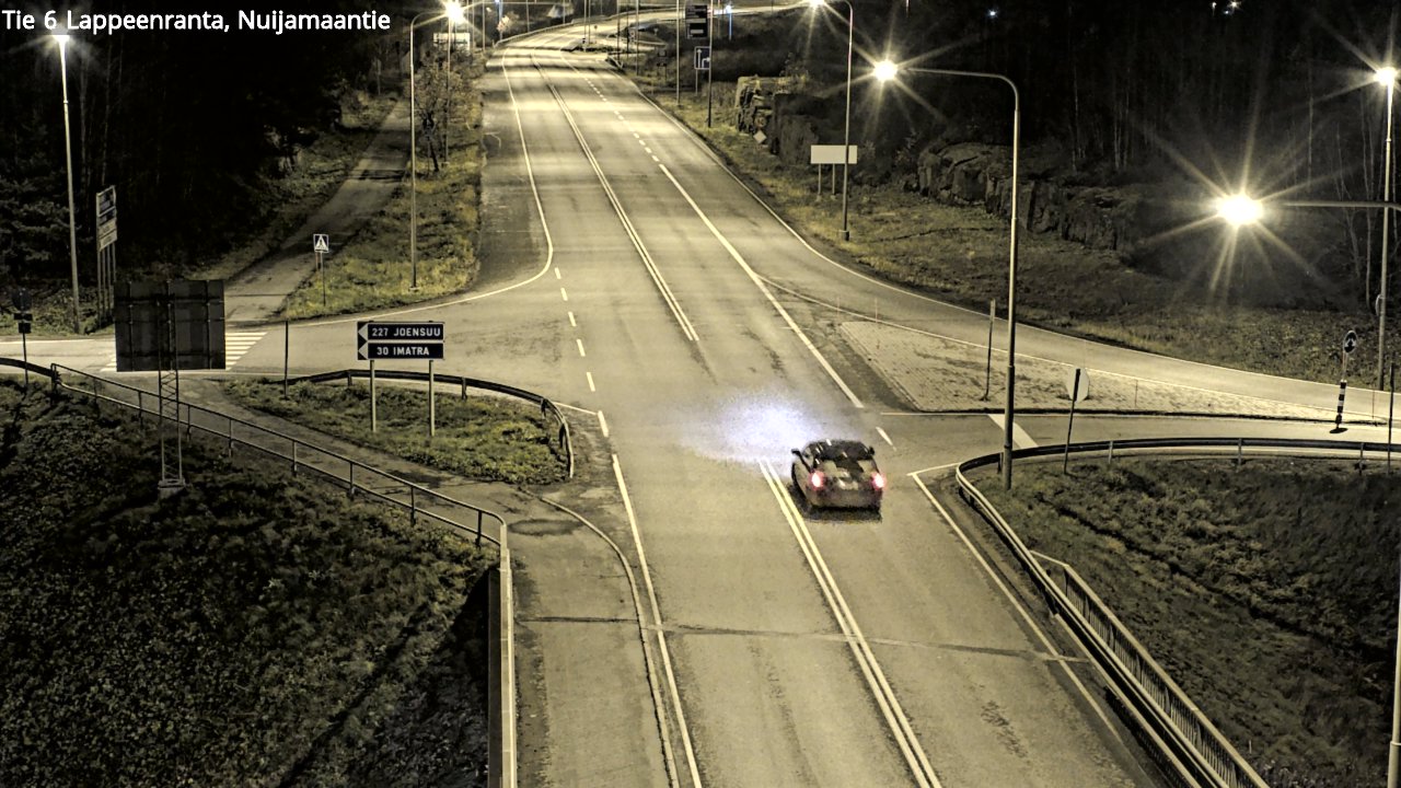 Weather Camera Image Väg 6 Villmanstrand, Nuijamaantie, Lappeenranta, Etelä-Karjala