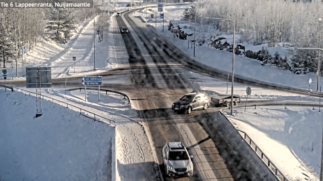 Weather Camera Image Road 6 Lappeenranta, Nuijamaantie, Lappeenranta, Etelä-Karjala