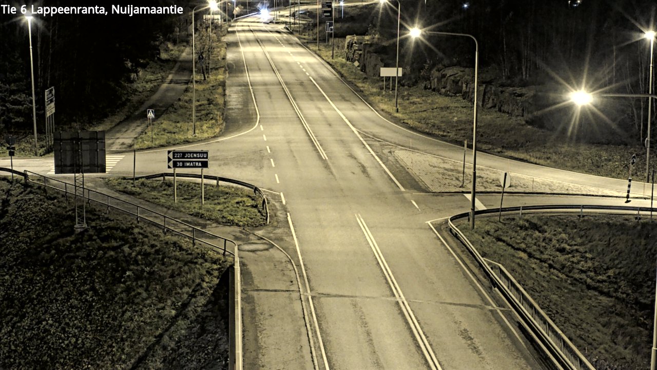 Weather Camera Image Väg 6 Villmanstrand, Nuijamaantie, Lappeenranta, Etelä-Karjala