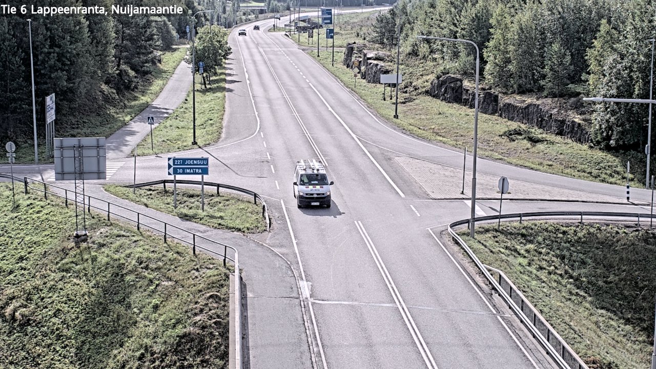 Weather Camera Image Road 6 Lappeenranta, Nuijamaantie, Lappeenranta, Etelä-Karjala