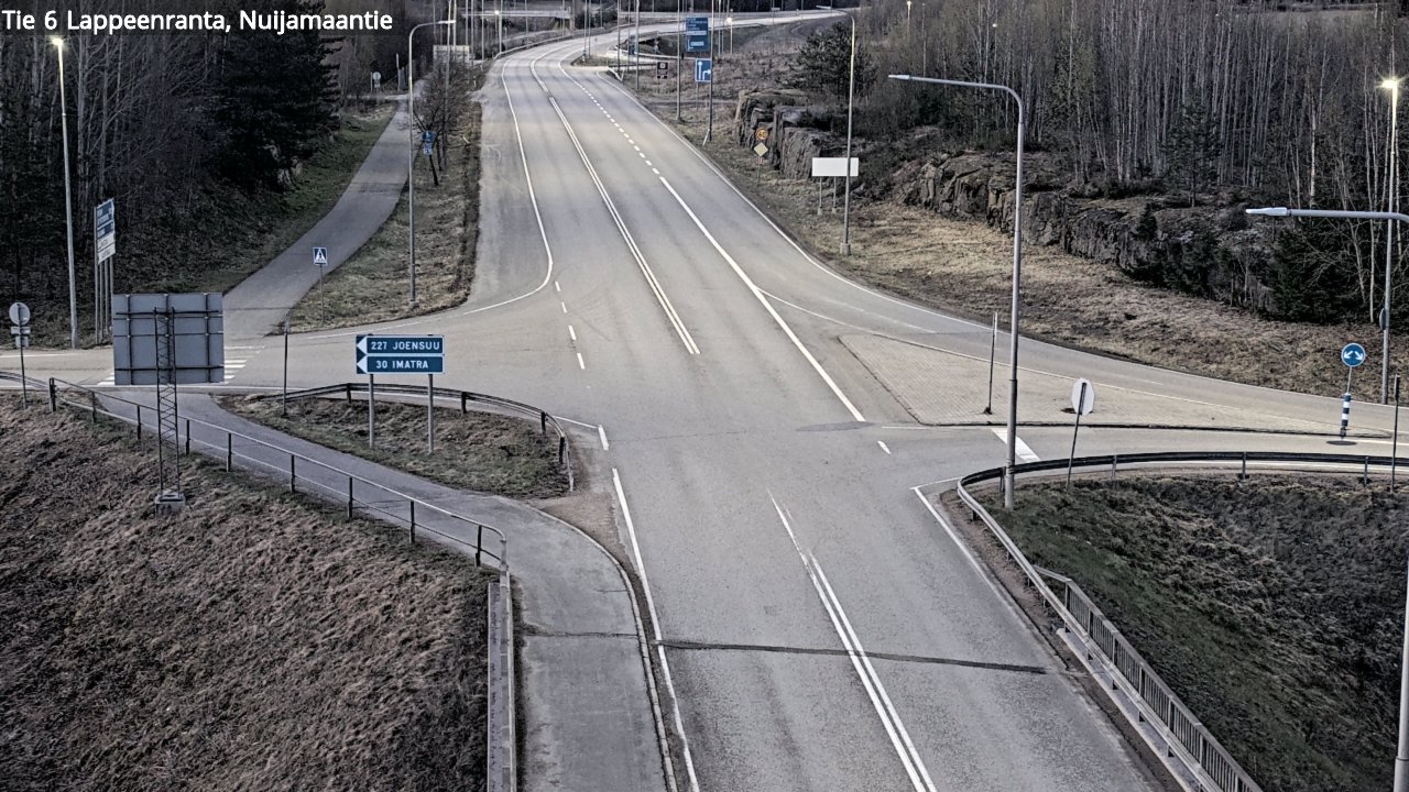 Weather Camera Image Road 6 Lappeenranta, Nuijamaantie, Lappeenranta, Etelä-Karjala