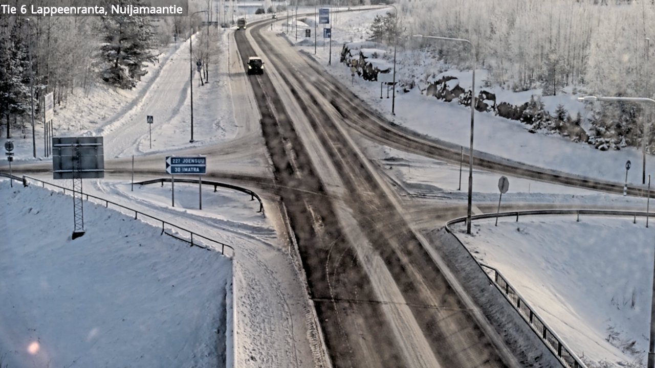 Weather Camera Image Road 6 Lappeenranta, Nuijamaantie, Lappeenranta, Etelä-Karjala