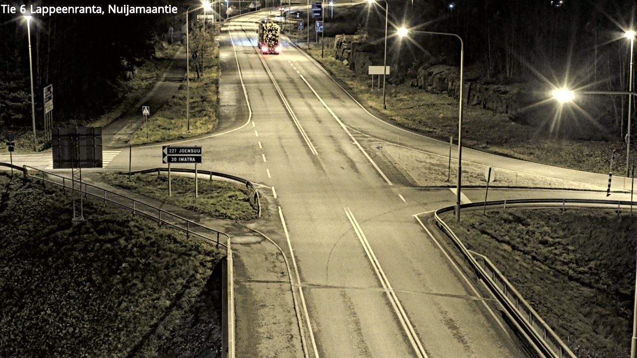 Weather Camera Image Väg 6 Villmanstrand, Nuijamaantie, Lappeenranta, Etelä-Karjala