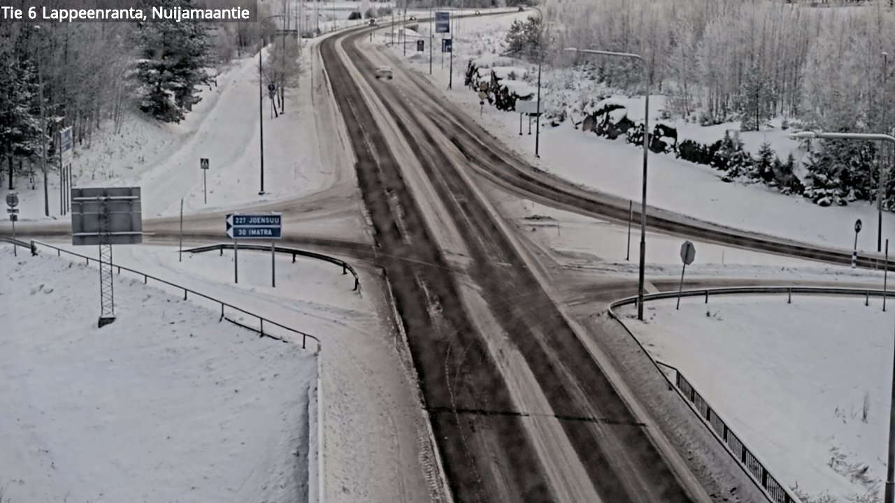 Weather Camera Image Road 6 Lappeenranta, Nuijamaantie, Lappeenranta, Etelä-Karjala