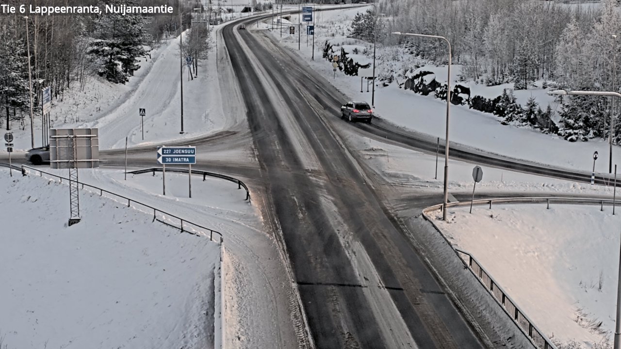 Weather Camera Image Väg 6 Villmanstrand, Nuijamaantie, Lappeenranta, Etelä-Karjala