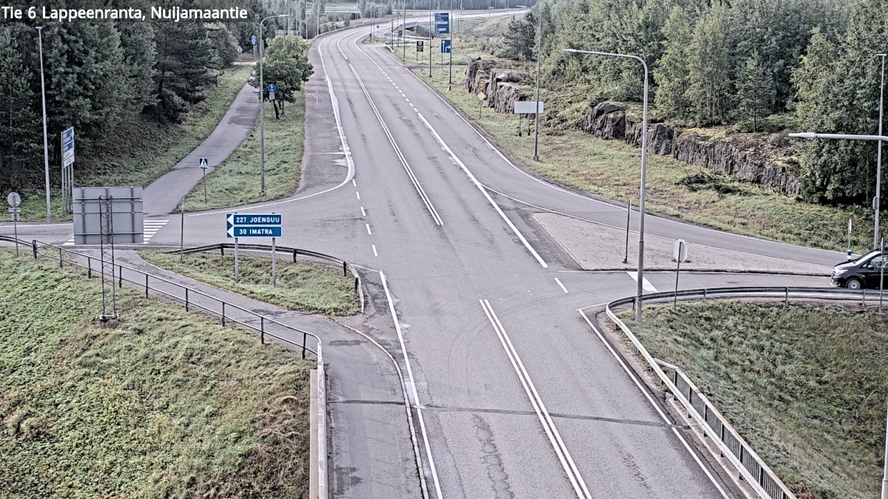 Weather Camera Image Road 6 Lappeenranta, Nuijamaantie, Lappeenranta, Etelä-Karjala