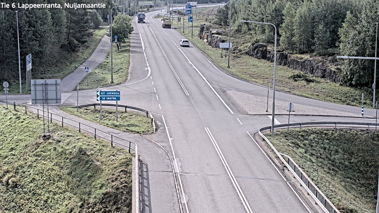 Weather Camera Image Road 6 Lappeenranta, Nuijamaantie, Lappeenranta, Etelä-Karjala