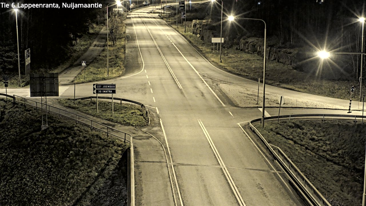 Weather Camera Image Väg 6 Villmanstrand, Nuijamaantie, Lappeenranta, Etelä-Karjala