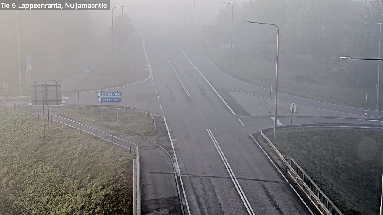 Weather Camera Image Road 6 Lappeenranta, Nuijamaantie, Lappeenranta, Etelä-Karjala