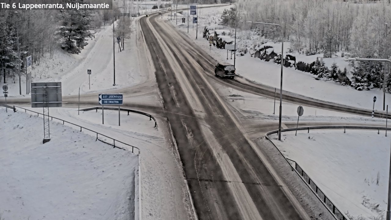 Weather Camera Image Road 6 Lappeenranta, Nuijamaantie, Lappeenranta, Etelä-Karjala