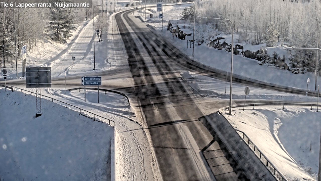 Weather Camera Image Road 6 Lappeenranta, Nuijamaantie, Lappeenranta, Etelä-Karjala
