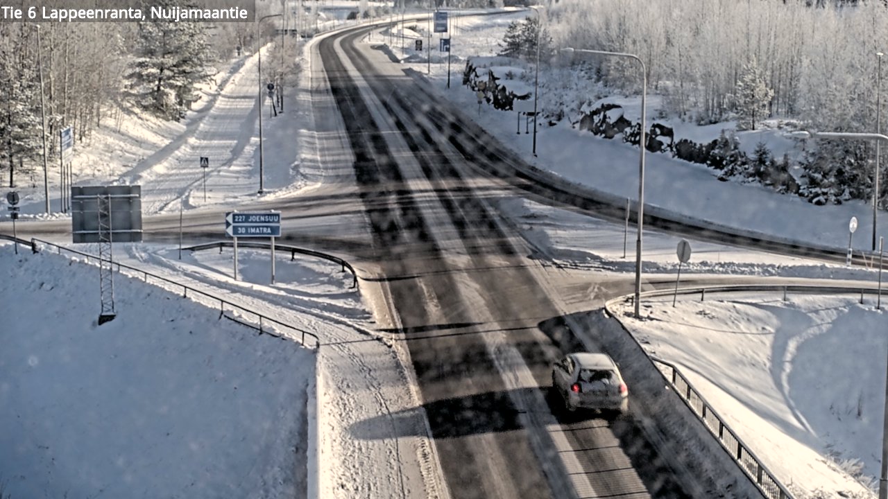 Weather Camera Image Road 6 Lappeenranta, Nuijamaantie, Lappeenranta, Etelä-Karjala