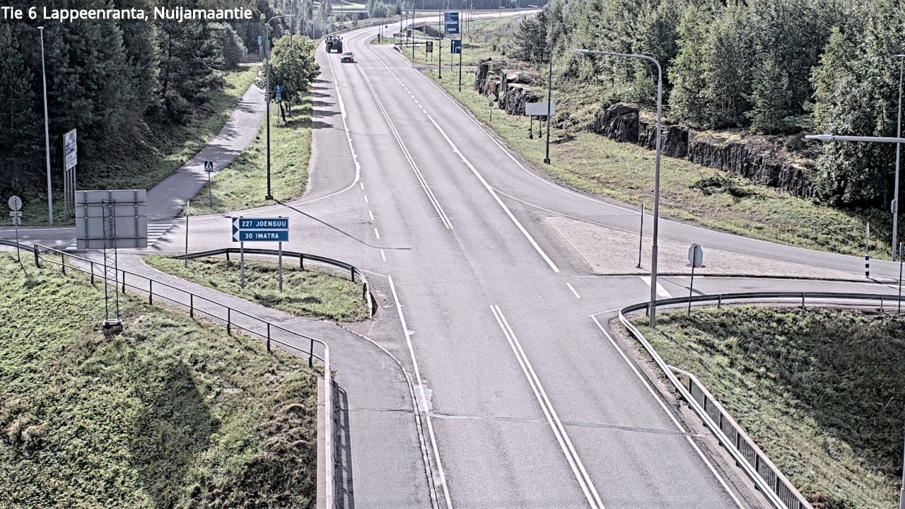 Weather Camera Image Road 6 Lappeenranta, Nuijamaantie, Lappeenranta, Etelä-Karjala
