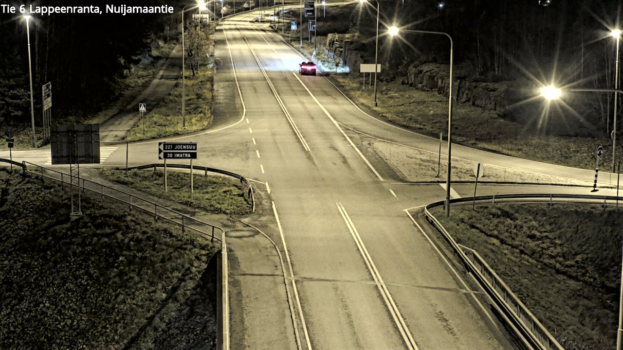 Weather Camera Image Väg 6 Villmanstrand, Nuijamaantie, Lappeenranta, Etelä-Karjala