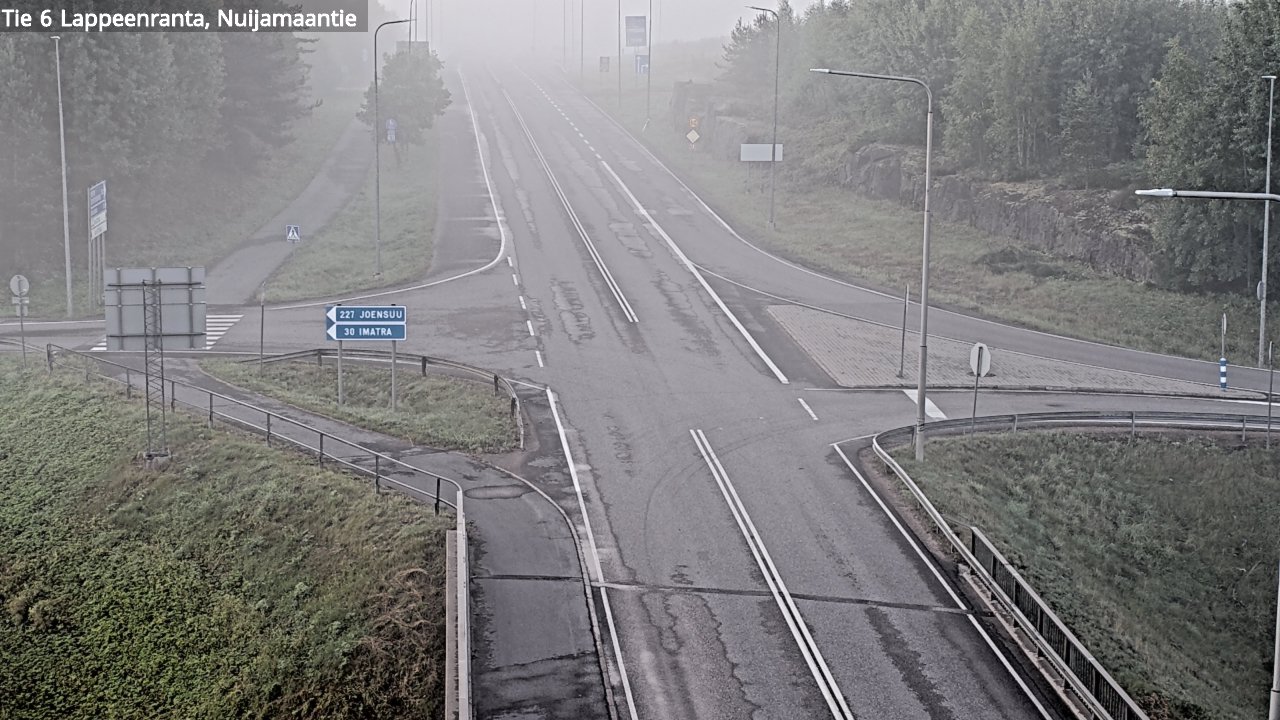 Weather Camera Image Road 6 Lappeenranta, Nuijamaantie, Lappeenranta, Etelä-Karjala