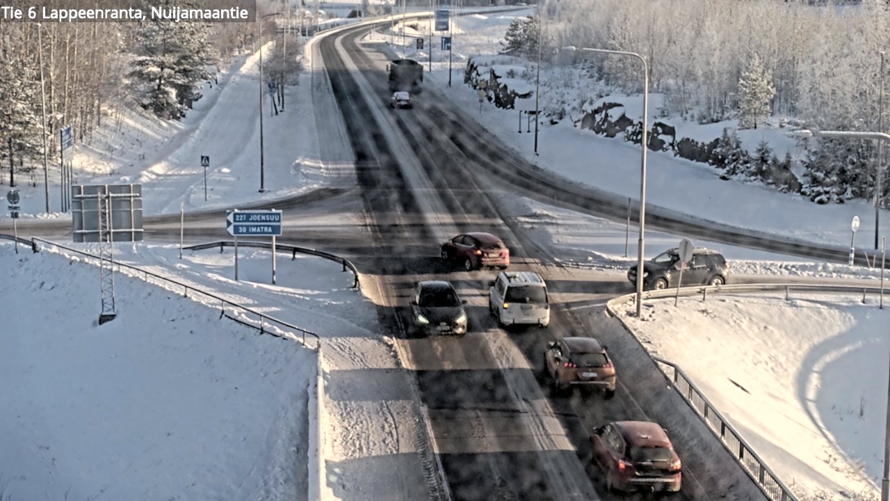Weather Camera Image Road 6 Lappeenranta, Nuijamaantie, Lappeenranta, Etelä-Karjala