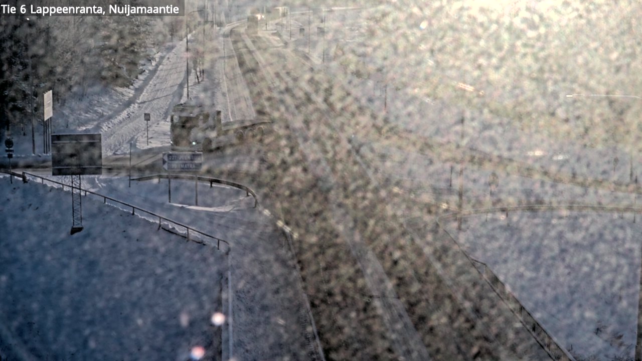 Weather Camera Image Road 6 Lappeenranta, Nuijamaantie, Lappeenranta, Etelä-Karjala