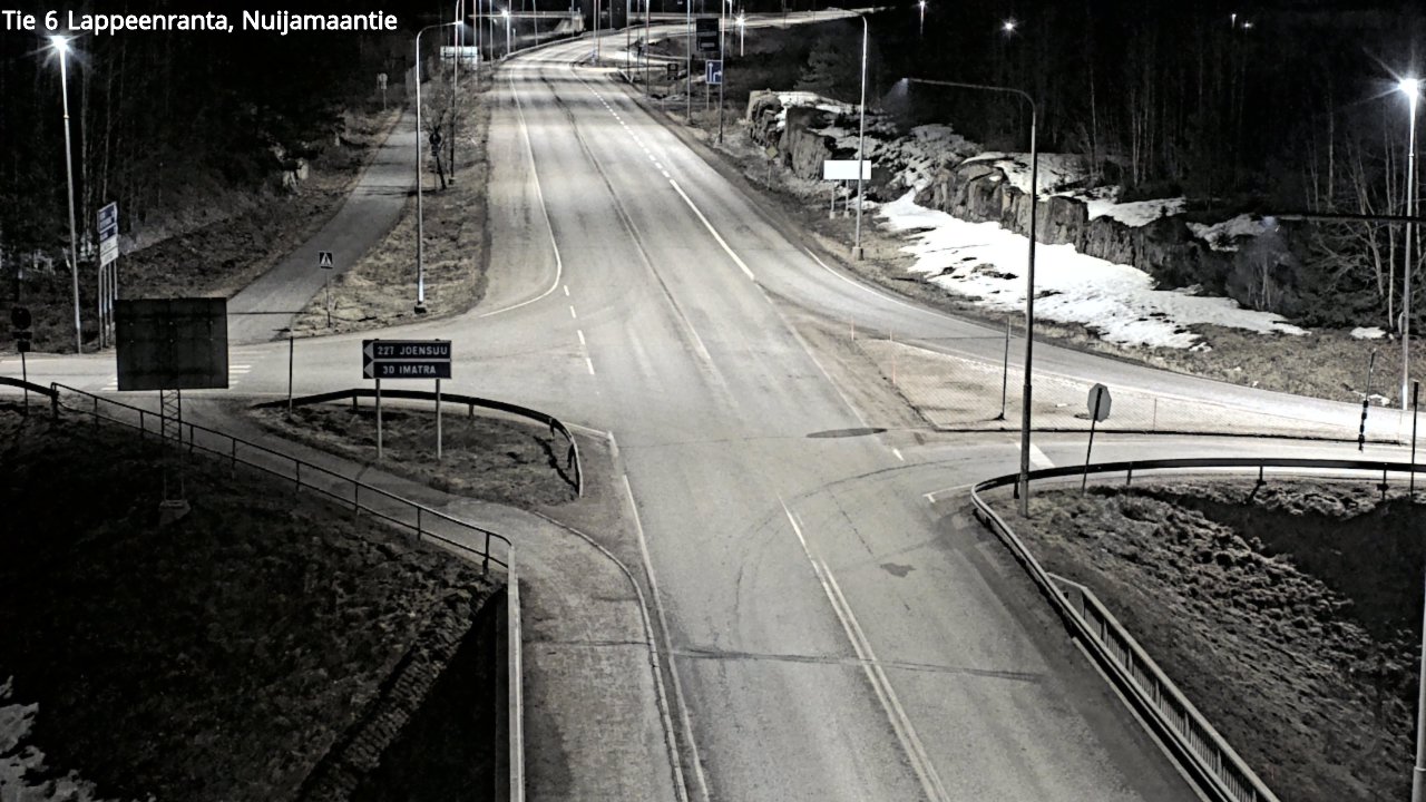 Weather Camera Image Road 6 Lappeenranta, Nuijamaantie, Lappeenranta, Etelä-Karjala