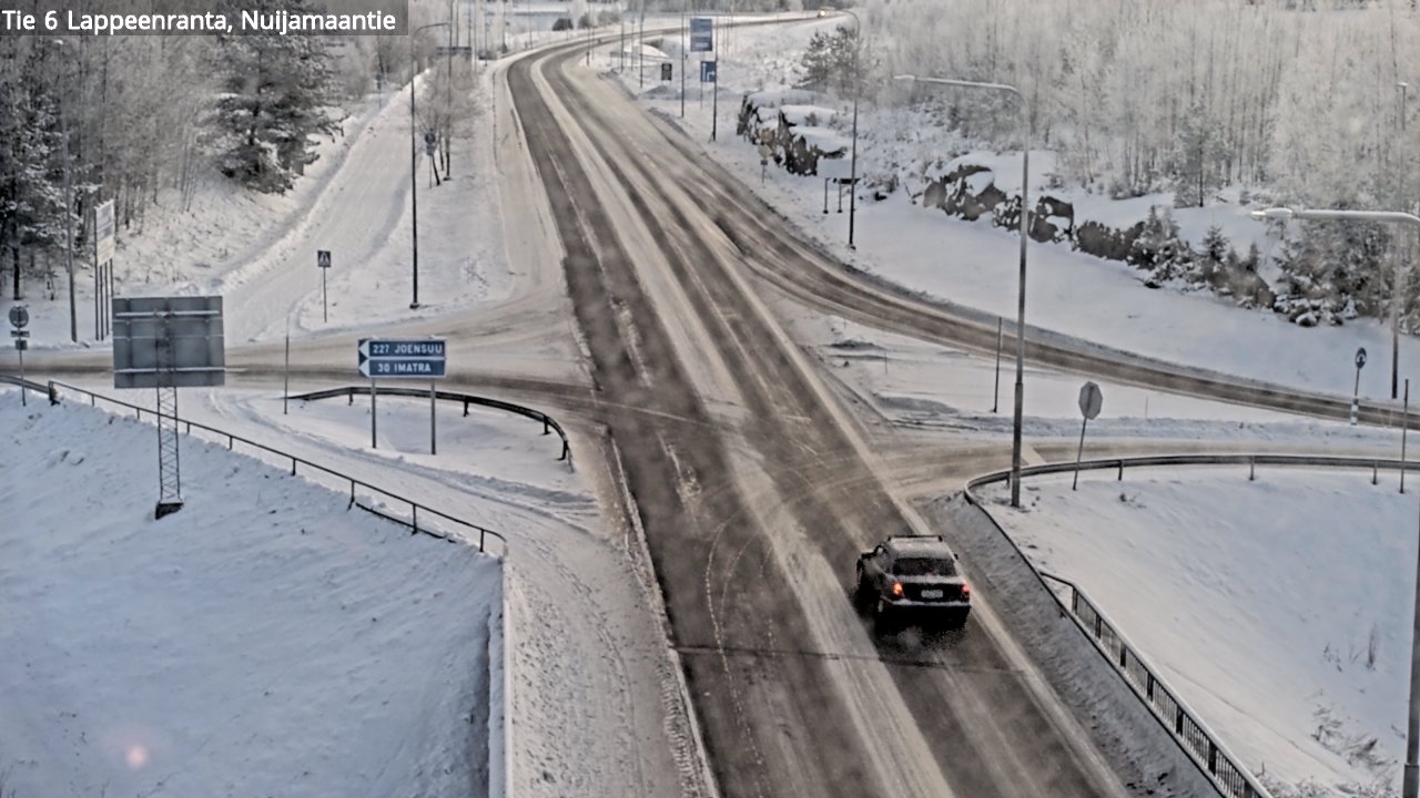 Weather Camera Image Road 6 Lappeenranta, Nuijamaantie, Lappeenranta, Etelä-Karjala