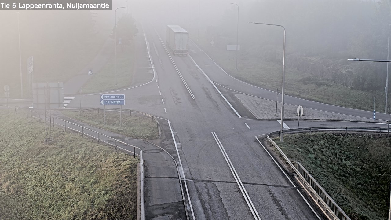 Weather Camera Image Road 6 Lappeenranta, Nuijamaantie, Lappeenranta, Etelä-Karjala