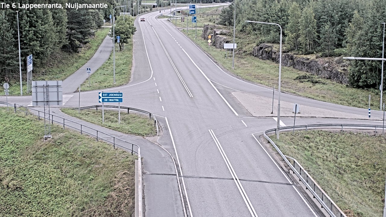 Weather Camera Image Road 6 Lappeenranta, Nuijamaantie, Lappeenranta, Etelä-Karjala