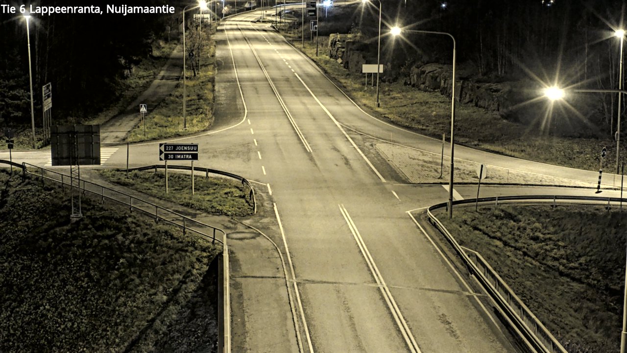 Weather Camera Image Väg 6 Villmanstrand, Nuijamaantie, Lappeenranta, Etelä-Karjala