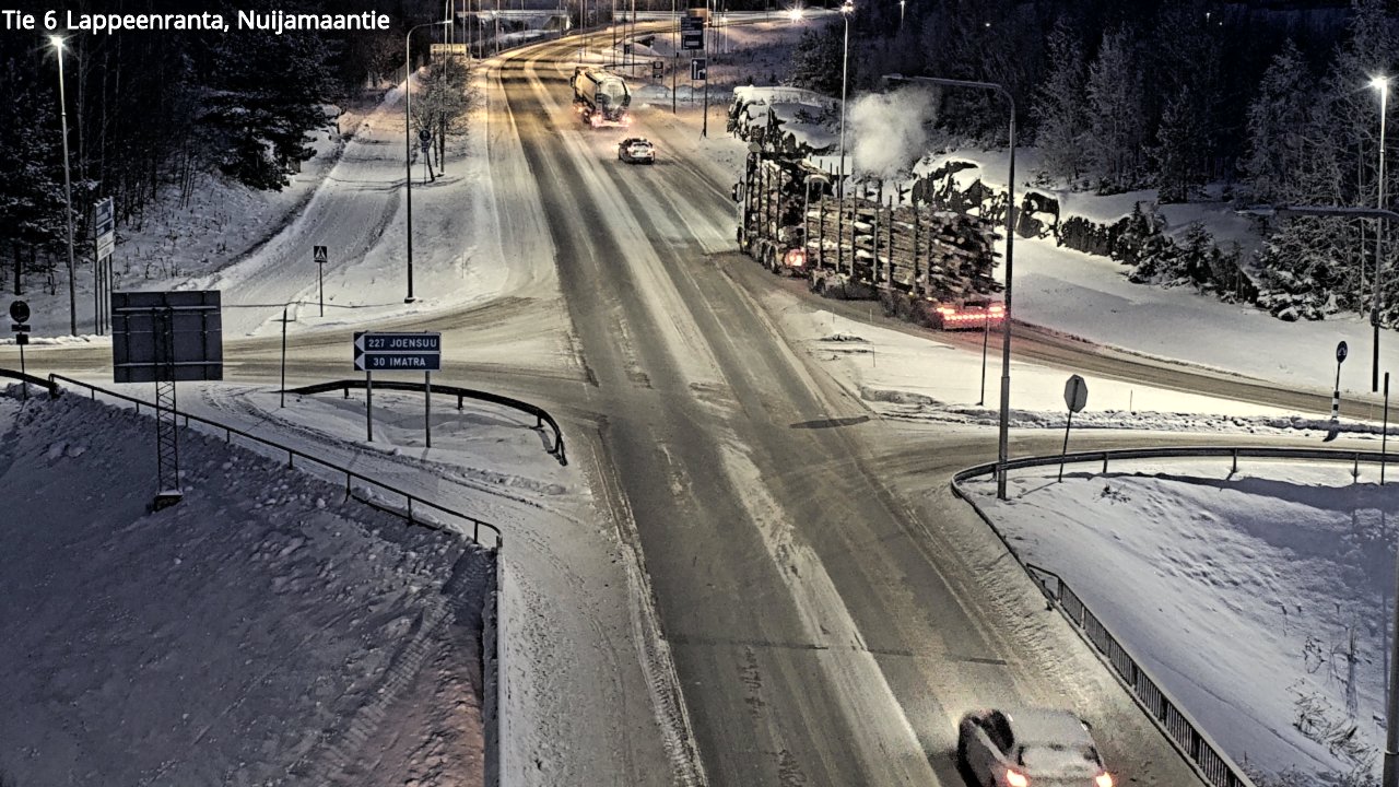 Weather Camera Image Väg 6 Villmanstrand, Nuijamaantie, Lappeenranta, Etelä-Karjala
