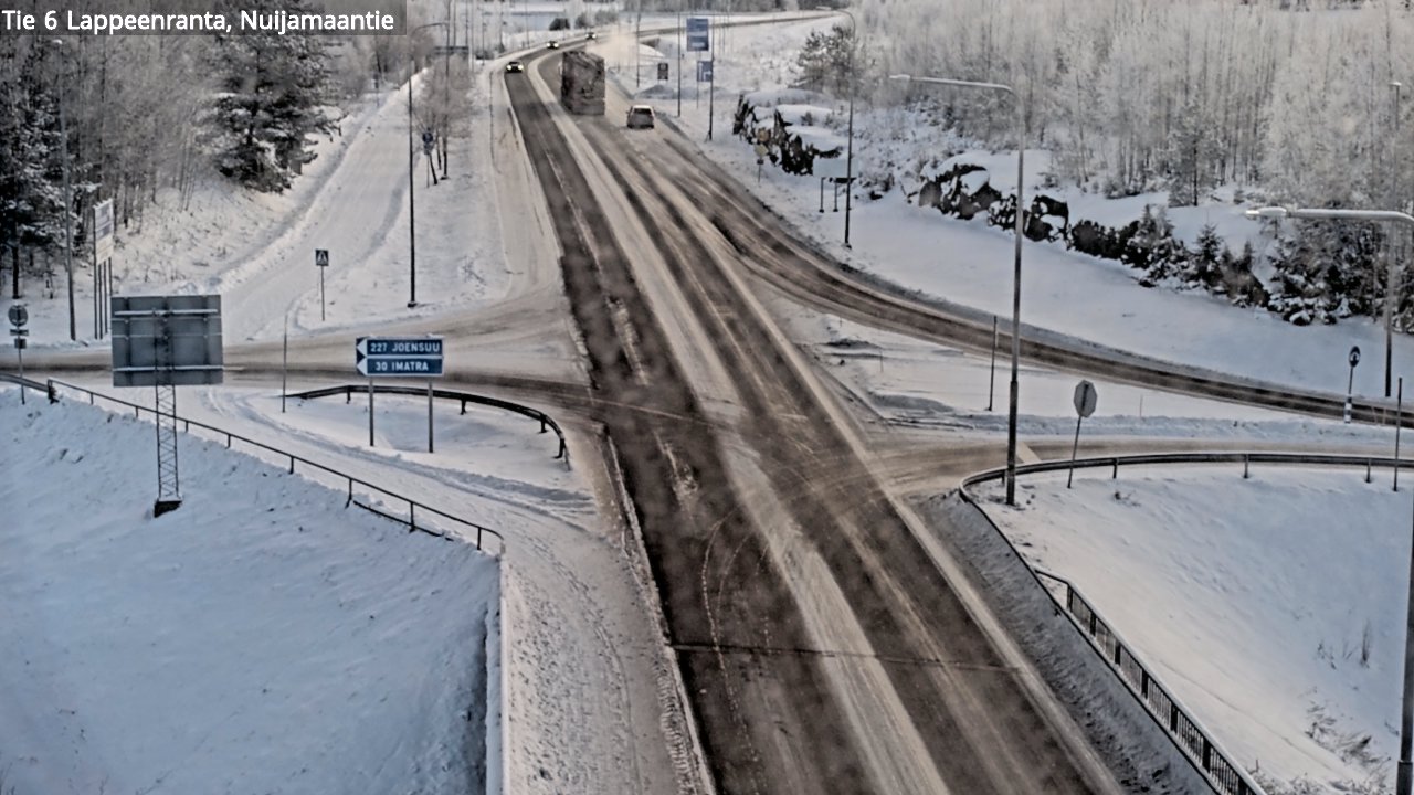 Weather Camera Image Road 6 Lappeenranta, Nuijamaantie, Lappeenranta, Etelä-Karjala