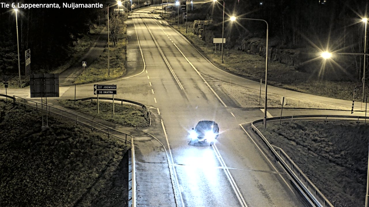 Weather Camera Image Väg 6 Villmanstrand, Nuijamaantie, Lappeenranta, Etelä-Karjala