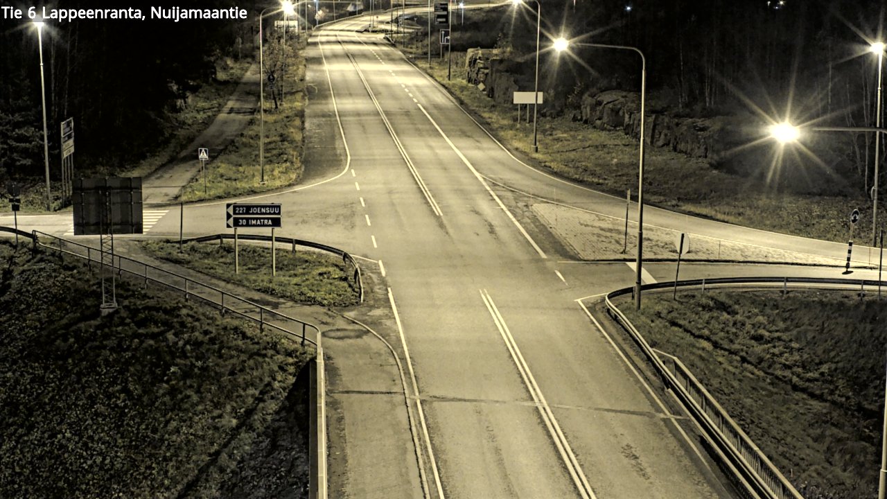 Weather Camera Image Väg 6 Villmanstrand, Nuijamaantie, Lappeenranta, Etelä-Karjala