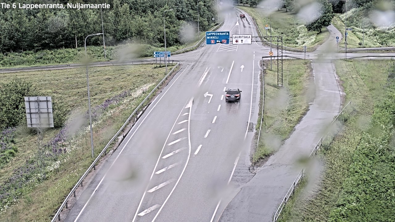 Weather Camera Image Road 6 Lappeenranta, Nuijamaantie, Lappeenranta, Etelä-Karjala