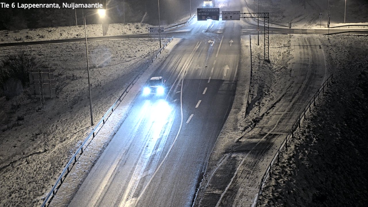 Weather Camera Image Road 6 Lappeenranta, Nuijamaantie, Lappeenranta, Etelä-Karjala