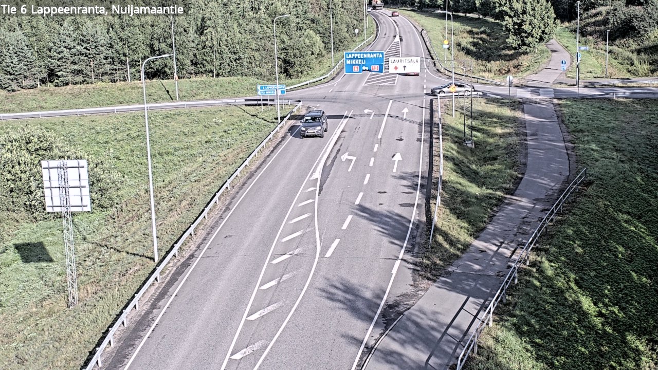Weather Camera Image Road 6 Lappeenranta, Nuijamaantie, Lappeenranta, Etelä-Karjala
