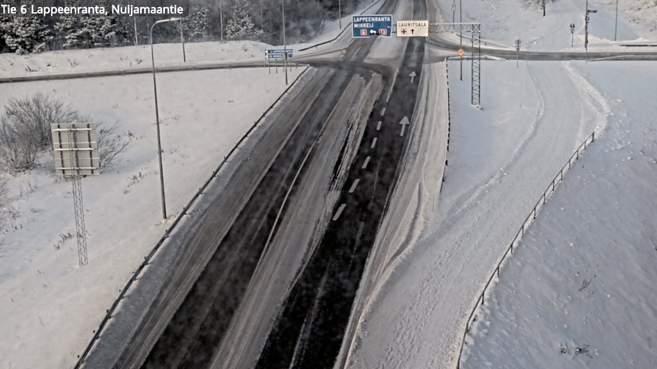 Weather Camera Image Road 6 Lappeenranta, Nuijamaantie, Lappeenranta, Etelä-Karjala