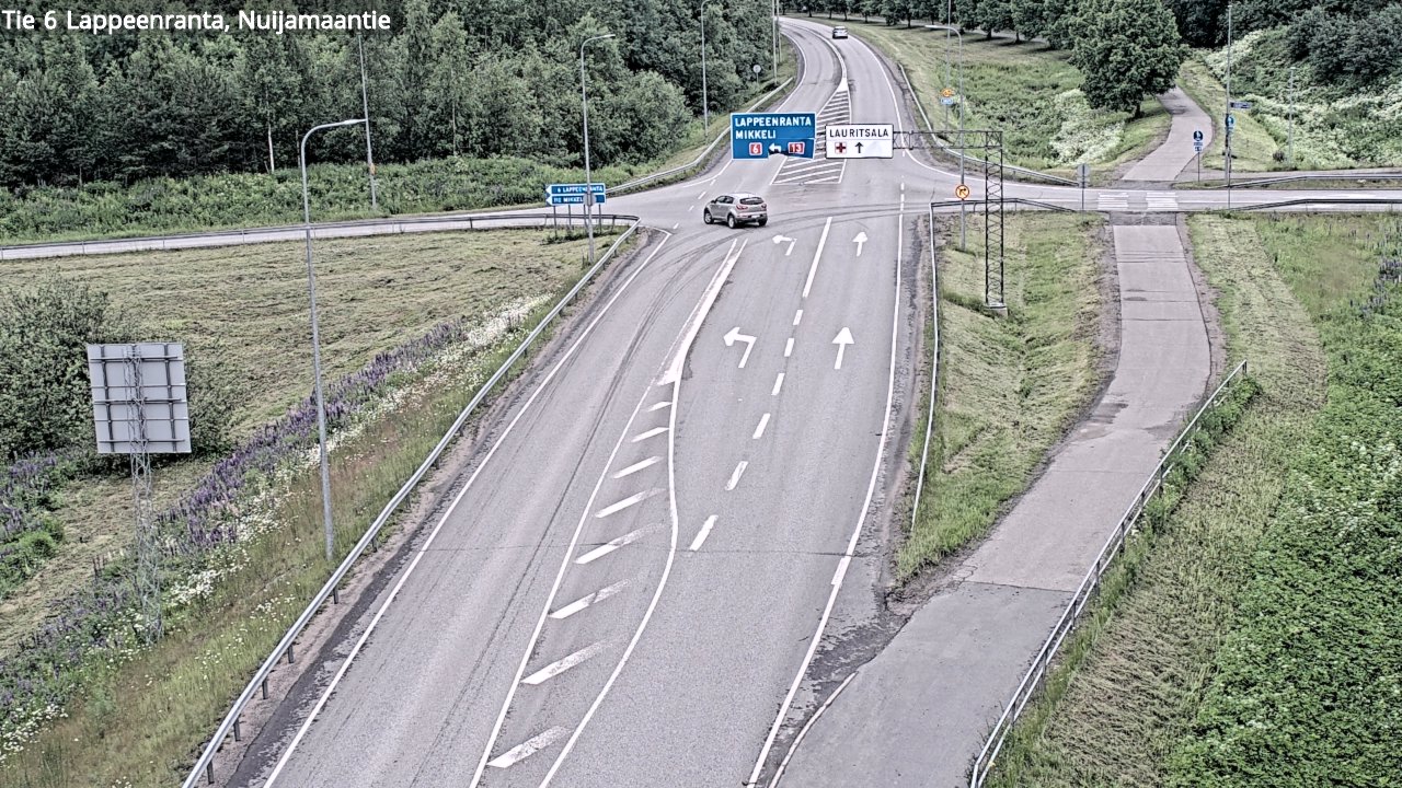 Weather Camera Image Road 6 Lappeenranta, Nuijamaantie, Lappeenranta, Etelä-Karjala