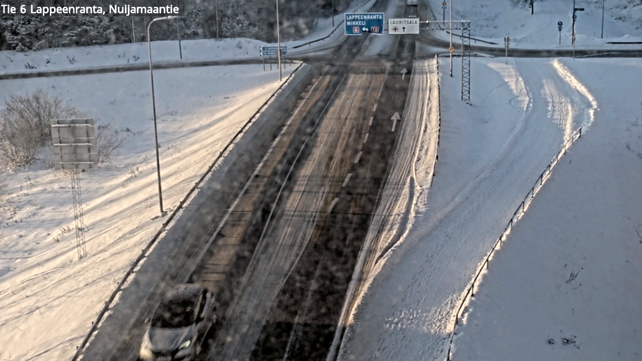 Weather Camera Image Road 6 Lappeenranta, Nuijamaantie, Lappeenranta, Etelä-Karjala