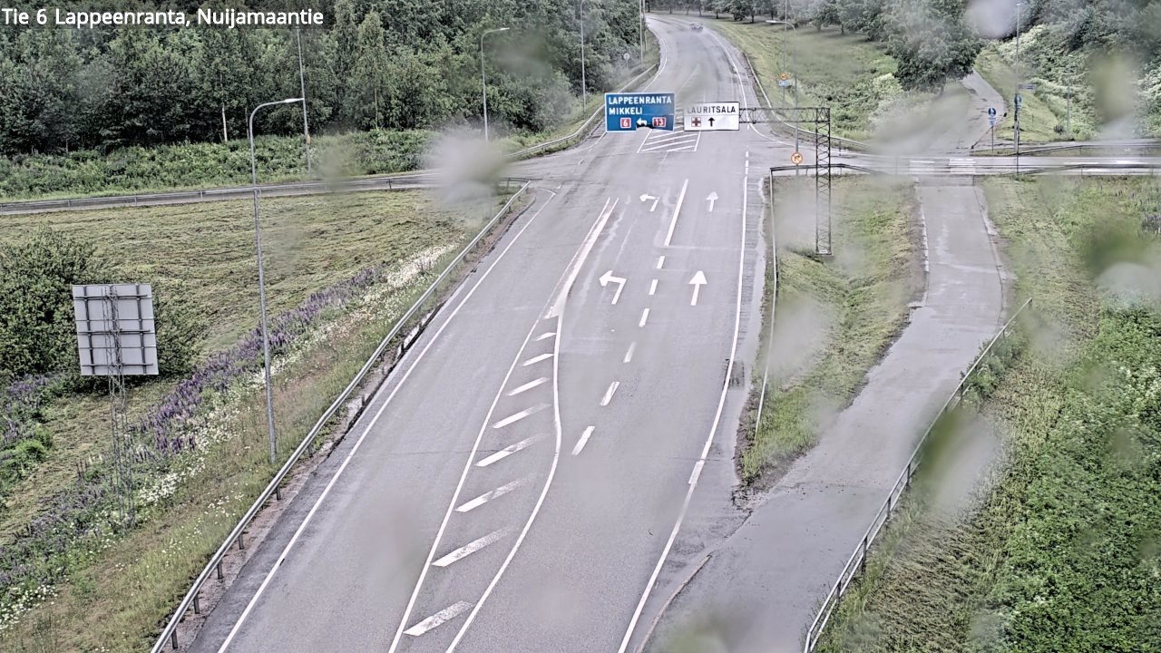 Weather Camera Image Road 6 Lappeenranta, Nuijamaantie, Lappeenranta, Etelä-Karjala