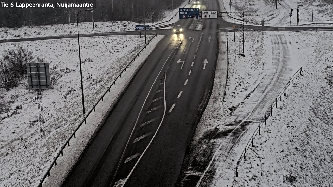 Weather Camera Image Road 6 Lappeenranta, Nuijamaantie, Lappeenranta, Etelä-Karjala